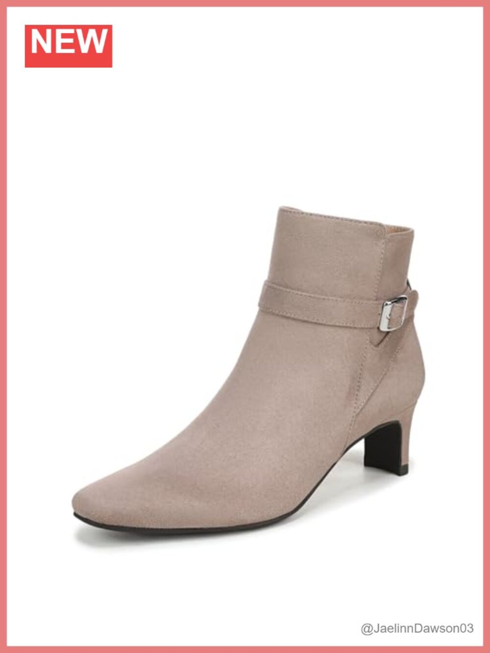 Women's Ankle Boots Block Heel Zip Closure Fabric